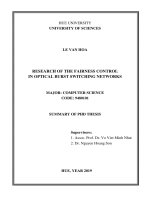 Điều khiển công bằng luồng trong mạng chuyển mạch chùm quang tt tiếng anh 