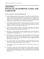 Test bank and solution manual for  corporate finance financial statement taxes and cash flow (2) 