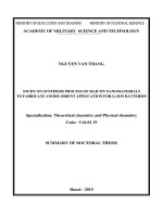 Nghiên cứu quá trình tổng hợp vật liệu nano silic để chế tạo anode định hướng ứng dụng cho ắc quy li ion tt tiếng anh 