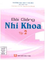 Bài giảng nhi khoa  tập 2 