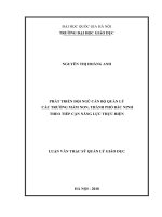 Phát triển đội ngũ cán bộ quản lý các trường Mầm Non, thành phố Bắc Ninh theo tiếp cận năng lực thực hiện