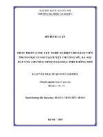 Phát triển năng lực nghề nghiệp cho giáo viên Trung học cơ sở tại huyện Chương Mỹ, Hà Nội đáp ứng chương trình giáo dục phổ thông mới