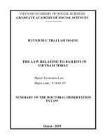 Pháp luật về thừa phát lại ở việt nam hiện nay tt tiếng anh 