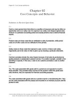Test bank and solution manual for  ch02 cost concepts and behavior (1) 