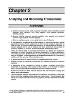 Test bank and solution manual for  CH02 analyzing and recording transactions (2) 