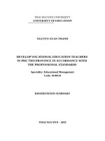 Phát triển đội ngũ giáo viên các trường dạy nghề tỉnh phú thọ theo chuẩn nghề nghiệp tt tiếng anh 