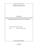 HƯỚNG  DẪN HỌC SINH GIẢI MỘT SỐ DẠNG BÀI TẬP VỀ LAI MỘT SỐ CẶP TÍNH TRẠNG THEO QUY LUẬT CỦA MEN ĐEN