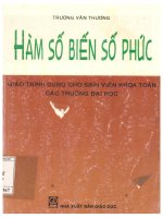 Hàm số biến số phức   giáo trình dùng cho sinh viên khoa toán các trường đại học sư phạm 