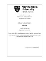 An investigation into project based learning and its effect on upper secondary school teachers cognition using new english textbooks in vietnam 