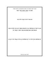 Tội cướp tài sản theo pháp luật hình sự việt nam từ thực tiễn thành phố hồ chí minh