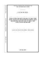TĂNG CƯỜNG THU HÚT VỐN ĐẦU TƯ TRỰC TIẾP NƯỚC NGOÀI VÀO THÀNH PHỐ HẢI PHÒNG THEO ĐỊNH HƯỚNG THU HÚT ĐẦU TƯ TRỰC TIẾP NƯỚC NGOÀI THẾ HỆ MỚI