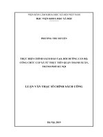 Thực hiện chính sách đào tạo, bồi dưỡng cán bộ, công chức cấp xã từ thực tiễn quận thanh xuân, thành phố hà nội