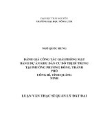 Đánh giá công tác giải phóng mặt bằng dự án khu dân cư đô thị bí trung tại phường phương đông, thành phố uông bí, tỉnh quảng ninh 