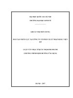 Đào tạo nhân lực tại công ty cổ phần xuất nhập khẩu việt mỹ 