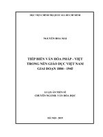 Tiếp biến văn hóa pháp việt trong nền giáo dục việt nam giai đoạn 1884 1945