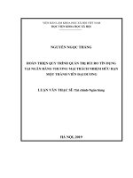 HOÀN THIỆN QUY TRÌNH QUẢN TRỊ RỦI RO TÍN DỤNG TẠI NGÂN HÀNG THƯƠNG MẠI TRÁCH NHIỆM HỮU HẠN MỘT THÀNH VIÊN ĐẠI DƯƠNG
