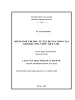 Kiểm soát chi đầu tƣ xây dựng cơ bản tại kho bạc nhà nƣớc việt nam 