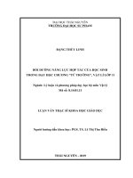 Bồi dưỡng năng lực hợp tác của học sinh trong dạy học chương từ trường vật lí lớp 11 