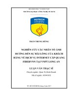 Nghiên cứu các nhân tố ảnh hưởng đến sự hài lòng của khách hàng về dịch vụ internet cáp quang 