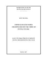 Chính sách giảm nghèo cho đồng bào dân tộc thiểu số ở vùng tây bắc 