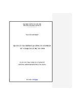 Quản lý tài chính tại công ty cổ phần tư vấn quản lý dự án VPM  hà nội 