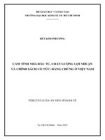 Cảm tính nhà đầu tư, chất lượng lợi nhuận và chính sách cổ tức: Bằng chứng ở Việt Nam Tom tat_V