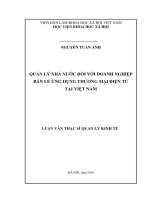 QUẢN LÝ NHÀ NƯỚC ĐỐI VỚI DOANH NGHIỆP BÁN LẺ ỨNG DỤNG THƯƠNG MẠI ĐIỆN TỬ TẠI VIỆT NAM