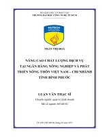 Nâng cao chất lượng dịch vụ tại ngân hàng nông nghiệp và phát triển nông thôn việt nam 