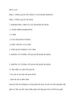 NHỮNG tư TƯỞNG về QUAN hệ KHÁCH HÀNG CÔNG TY SUNTORY PEPSICO 