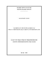 Tạo động lực cho ngƣời lao động tại công ty TNHH thƣơng mại và dịch vụ tín thịnh hƣng yên 