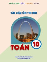DE CUONG HOC KI 1 TOAN 10