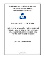 Mối tương quan giữa trách nhiệm xã hội của doanh nghiệp và ý định mua hàng của người tiêu dùng   một nghiên cứu trong ngành đồ uống không cồn 