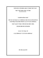 Xét xử sơ thẩm vụ án hình sự đối với người dưới 18 tuổi phạm tội theo pháp luật tố tụng hình sự việt nam từ thực tiên huyện hóc môn, thành phố hồ chí minh