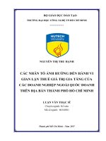Các nhân tố ảnh hưởng đến hành vi gian lận thuế giá trị gia tăng của các doanh nghiệp 
