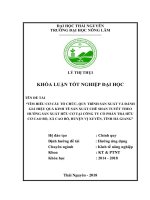 Tìm hiểu cơ cấu tổ chức, quy trình sản xuất và đánh giá hiệu quả kinh tế sản xuất chè shan tuyết theo hướng sản 