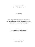 Tổng hợp, nghiên cứu tính chất phức chất hỗn hợp phối tử benzoat và 1,10 phenantrolin của một số nguyên tố đất hiếm nặng 