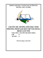 GIẢI BÀI TẬP VẬN DỤNG ĐỊNH LUẬT ÔM