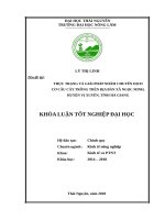 Thực trạng và giải pháp nhằm chuyển dịch cơ cấu cây trồng trên địa bàn xã ngọc minh, huyện vị xuyên, tỉnh hà giang 