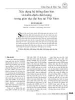 Xay dung he thong dam bao va kiem dinh chat luong tai viet nam 