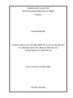 ĐÁNH GIÁ KHẢ NĂNG ỨNG PHÓ THIÊN TAI VÀ SỰ CỐ MÔI TRƯỜNG CỦA ĐỒNG BÀO DÂN TỘC THIỂU SỐ TRÊN ĐỊA BÀN  HUYỆN TRẠM TẤU, TỈNH YÊN BÁI 