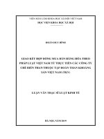Giao kết hợp đồng mua bán hàng hóa theo pháp luật Việt Nam từ thực tiễn các Công ty Chế biến than thuộc Tập đoàn Than Khoáng sản Việt Nam (TKV)