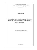 PHÁT TRIỂN CÔNG NGHỆ TÍCH HỢP SẢN XUẤT CHẤT ỔN NHIỆT VÀ DIESEL SINH HỌC TỪ  DẦU HẠT CAO SU 