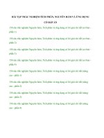 BÀI TẬP TRẮC NGHIỆM TÍCH PHÂN, NGUYÊN HÀM VÀ ỨNG DỤNG  CÓ ĐÁP ÁN