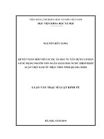 Quyết toán đối với các dự án đầu tư xây dựng cơ bản có sử dụng nguồn vốn ngân sách nhà nước theo pháp luật việt nam từ thực tiễn tỉnh quảng ninh 