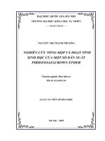 NGHIÊN CỨU TỔNG HỢP VÀ HOẠT TÍNH SINH HỌC CỦA MỘT SỐ DẪN XUẤT PIRIDINOAZACROWN ETHER 