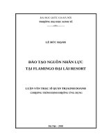 Đào tạo nguồn nhân lực tại flamingo đại lải resort 