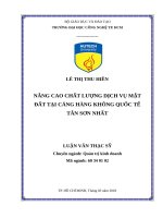 Nâng cao chấ lượng dịch vụ mặ ất tại cảng hàng không tân sơn nhất 