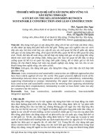 TÌM HIỂU mối QUAN hệ GIỮA xây DỰNG bền VỮNG và xây DỰNG TINH gọn 