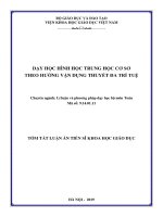 Dạy học Hình học Trung học cơ sở theo hướng vận dụng thuyết Đa trí tuệ tt