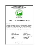 Tìm hiểu cơ cấu tổ chức, quy trình sản xuất và đánh giá hiệu quả kinh tế sản xuất chè shan tuyết theo hướng sản 